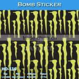 HD-116 CARLIKE Air Bubble Free Soft Car Body Sticker Bomb Car Cover Vinyl thumbnail-1