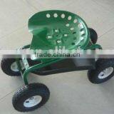Rolling Garden Cart Workshop Seat Heavy Duty Seat & Steering thumbnail-4