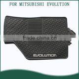 Custom-Fit All-Weather Rubber Floor Mats 4 Pc Set - for Mitsubishi Lancer Evolution - Black thumbnail-1