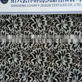 african two tone color lace fabric, black and white french swiss nylon spandex lace fabric for dress and scarf