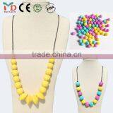 Cheap Custom Silicon Rubber Necklace Colorful Beads Necklace thumbnail-1