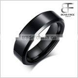 Unisex Beveled Edge Center Comfort Fit Tungsten Wedding Band Ring 6mm thumbnail-1