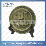 Promotion Antique Brass Metal Commemorative Plates