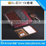 Promotional Leather Notebook Gift Set With Pen and Keychain thumbnail-1