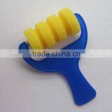 Yellow Sponge Paint Roller Brush With Plastic Handle