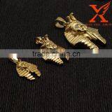 Mens Hip Hop Pendant Stainless Steel 316L Gold Plating Pharaoh King Tut Pendant Big Middle and Small Size Quality Choice thumbnail-3