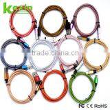 Newest Durable Metal Braided USB Cable V8 Android Mini Short USB Cable Charging for Smartphone thumbnail-1