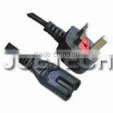 U.K Power Cord BSI Power Cord With IEC Connector C7