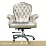 JC05-08 office chair with solid wood real leather in study room from JL&C luxury furniture NEW design 2014 (China supplier)