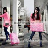 2015 China Factory Lovely Pink Wave Point Printing Luggage for Girls ,ABS /PC Light Luggage thumbnail-4