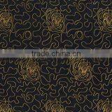 Black Gold 100% Silk Organza Embroidered Tulle Fabric thumbnail-6