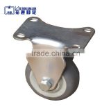 125mm rubber casters, fixed industrial small rubber caster wheel