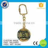 Custom Round Enamel Flower Metal Keychain thumbnail-2