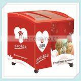151L Small Sliding Curved Glass Top Door Ice Cream Showcase Chest Freezer Display Freezer thumbnail-4
