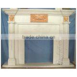 White Marble Decorative Indoor Freestanding Fireplace Mantel thumbnail-1
