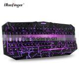 High Quality USB Wired Gamer Keyboard in Cool Crack Backlit thumbnail-1