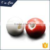 2015 Fashion Red and White Porcelain Design Beads for Girls Wholesale CC-B028 thumbnail-1