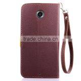 Original Leaf Buckle PU Leather Flip Wallet Stand Cover Case for Motorola Moto G3 With Lanyard thumbnail-2