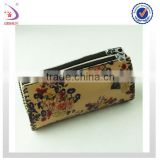 zipper craft leather embossing custom printing coin purse