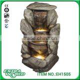 polyresin 36" step garden stone water fountain