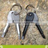 OEM Service Multifunctional Pocket Key Screwdrivers,2 Key Stainless Steel Keychain Screwdriver Sets,Outdoor Mini Screwdriver Set thumbnail-2