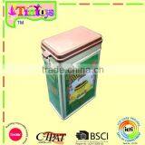 Gift Food Chocolate Candy Tea Toys Rectangular Plastic Clip Lid Tin Box