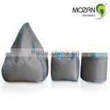 Linen Fabric Beanbag Chair / Bean Bag Stool thumbnail-3