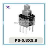 6 Pin Electrical Push Button Switch Ps-5.8x5.8