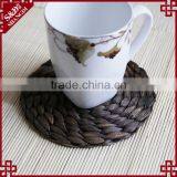Custom Eco-friendly Straw Handmade Round Cup Mat Coffee Table Mats thumbnail-2