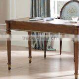 British Retro Design Furniture Wood Carved Office Table, Noble Hand Painted Writing Desk/Executive Chair/Bookcase thumbnail-4