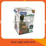 Outdoor Decoration Solar Powered Buddha Shaped Polyresin Garden Light With 1Led Light thumbnail-3