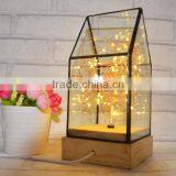 Hottest Siliver Glass House Atmosphere Light, DIY LED Table Lamp Night Lamp thumbnail-3