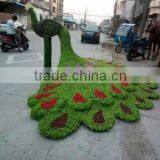 Life Size Large Top Party Artificial Landscape uv Resin Plastic Animal Leaf Alphabet Letter Peacock Statue E08 23X1 thumbnail-1