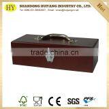 Custom Distressed Wooden Box With Handle and Tray thumbnail-1