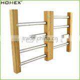 Metal Stainless Steel Bamboo Extensible Trivet/Homex_Factory
