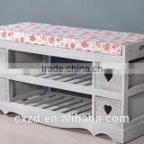 Factory Price Good Quality Wooden Shoes-changing Bench thumbnail-3