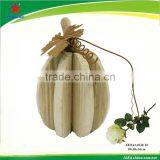 Wooden Harvest Decorative Pumpkin for Halloween thumbnail-1