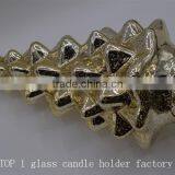 Gold Mercury Glass Christmas Tree Table Centerpieces for Weddings thumbnail-2