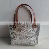 Eco Friendly Natural Bamboo Sequin Basket With Liner thumbnail-1