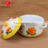 773DBL Turkey Enamel Pot 5pcs Enamel Cookware Cassrole With Flower Design thumbnail-3
