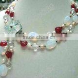 Wholesale Gemstone Necklace & Pendants,2 Rows 18" 10-15mm thumbnail-1