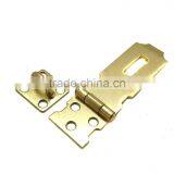 2-5/8" Safety Hasp With Loose Staple Brass Plated, Door Hasp, Steel Hasp Staple Set thumbnail-1