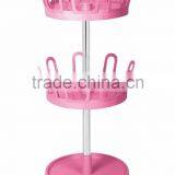 Swivel ABS Slippers Rack, 2-tier Waterproof Shoe Rack,round Shoe Rack thumbnail-3