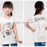 Children's Cotton Printed Lovely Butterfly Sleeve T-shirt thumbnail-1
