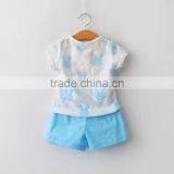 2016 Designer Outfits Baby Girls Lovely Bunny Tops and Hot Shorts Suits thumbnail-2