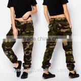 New Fashion Lady Camouflage Cargo Trousers Wholesale thumbnail-5