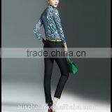 Latest Western Long Sleeve Lapel Print Shirt Design for Women thumbnail-5