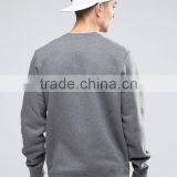 Hot Sale Autumn Custom Without Hood Crew Neck Grey Men's 80% Cotton 20% Polyester Casual Breathable Fleece Pullover Sweatshirt thumbnail-2