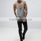 Xinlan High Quality New Design Summer Custom Dark Grey Gym Wear Comfortable 100% Cotton Casual Men's Sport Tank Tops thumbnail-4