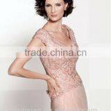 Formal Deep v Neck Chiffon Lace off Shoulder Bridal Dream Dress thumbnail-3